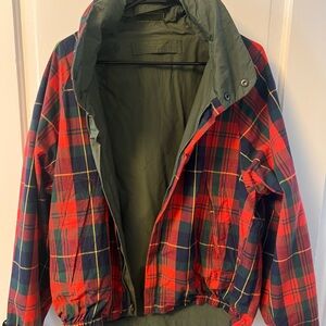 Plaid Jacket with Green Lining